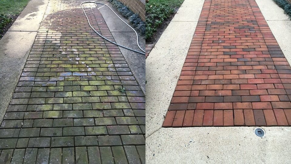 pressure washing service - before & after